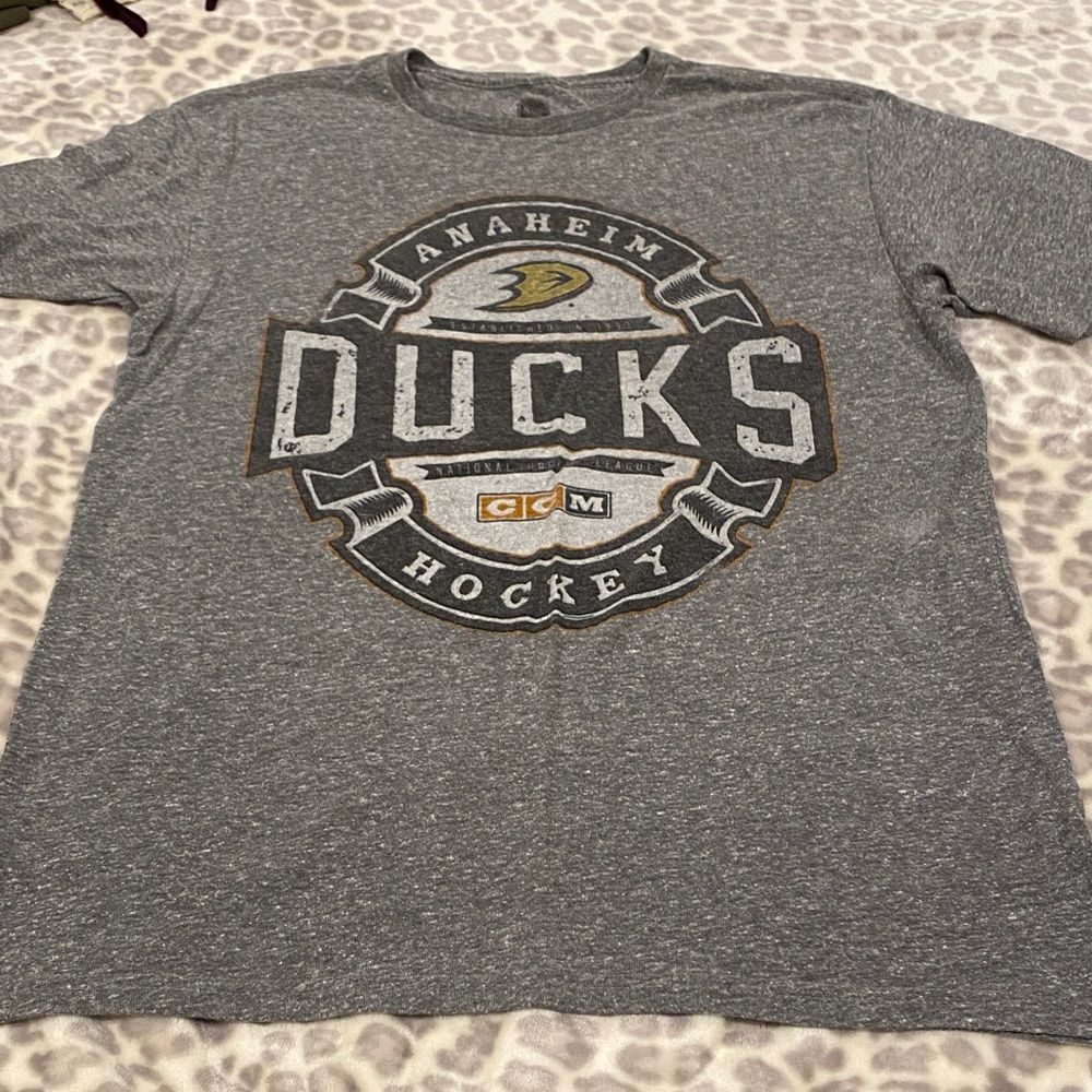NHL Gray Anaheim Ducks Short Sleeve Tee